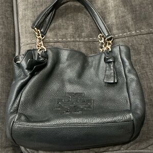 Tory Burch Black Leather Shoulder Bag